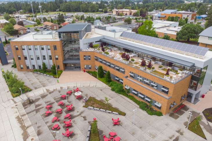 Aerial view of Cascades Job Corps Center campus