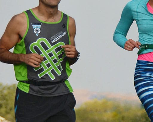 Joe and Milica running