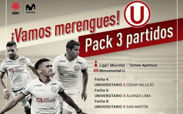 Universitario de Deportes | Combo x 3 partidos