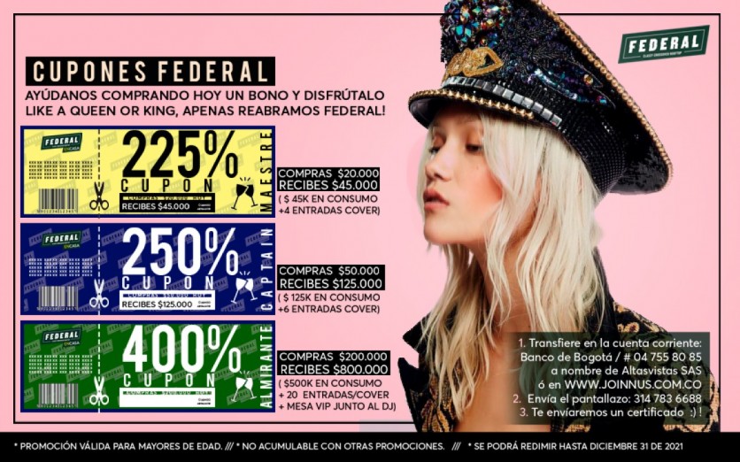 Cupones FEDERAL