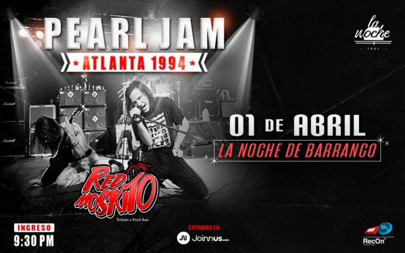 Red Moskito Tributo a Pearl Jam Atlanta 1994 Joinnus