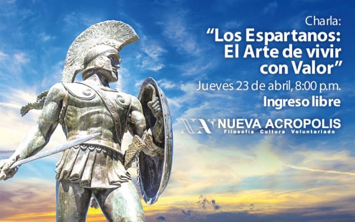 Charla: “Los Espartanos, el Arte de vivir con Valor”