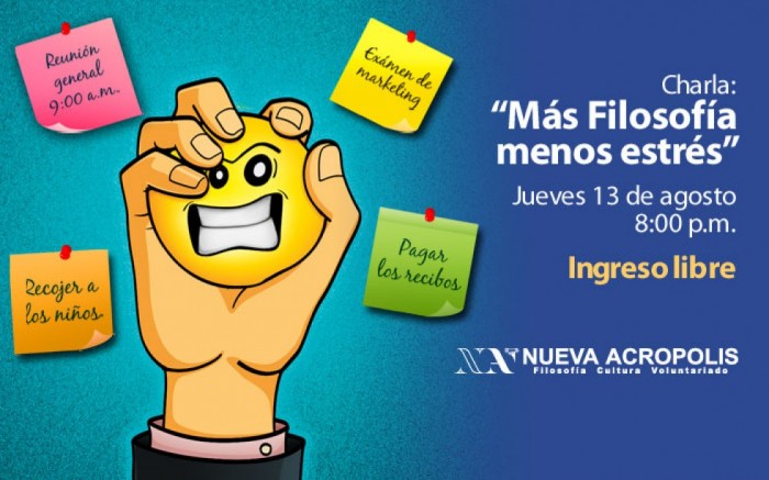 Charla: “Más Filosofía menos estrés” - INGRESO LIBRE