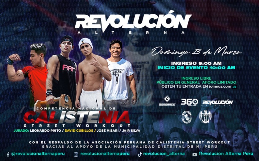 Competencia Nacional Calistenia  Street Workout 13 de Marzo