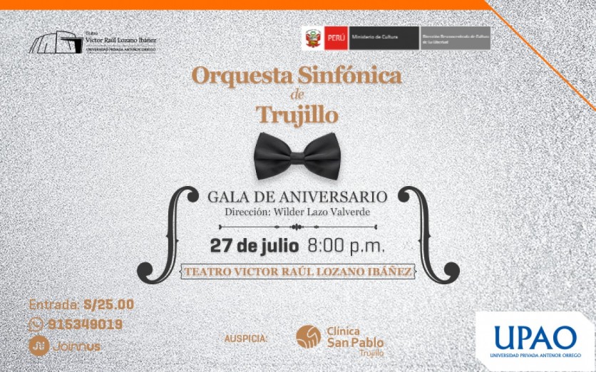 Gala de aniversario de Orquesta Sinfónica de Trujillo