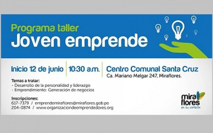 TALLER GRATUITO DE EMPRENDIMIENTO: JOVEN EMPRENDE
