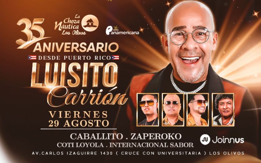DESDE PUERTO RICO LUISITO CARRION, CELEBRANDO LOS 35 AÑOS