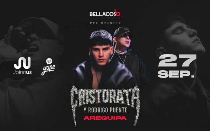 Cristorata y Rodrigo Puente en Arequipa - Bellacoso - Pre Opening