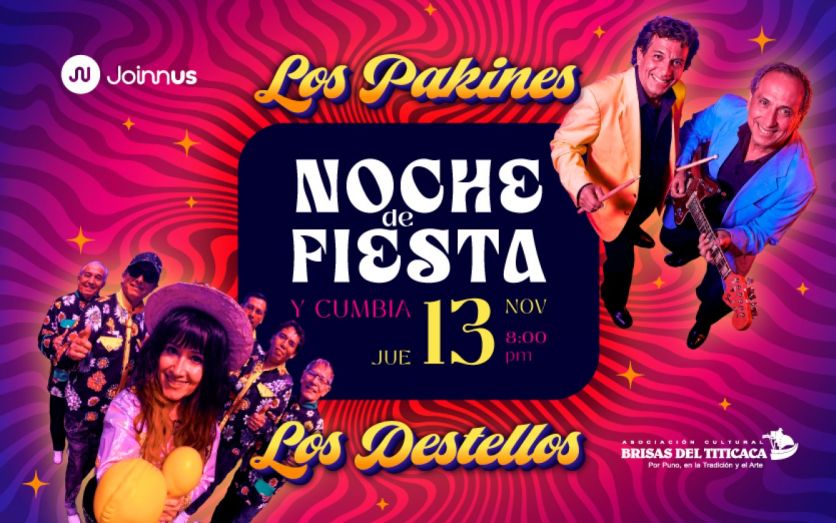 NOCHE DE CUMBIA CON LOS PAKINES Y LOS DESTELLOS EN BRISAS DEL TITICACA