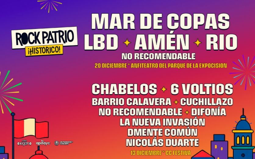 Rock Patrio Histórico, ABONO por 2 días
