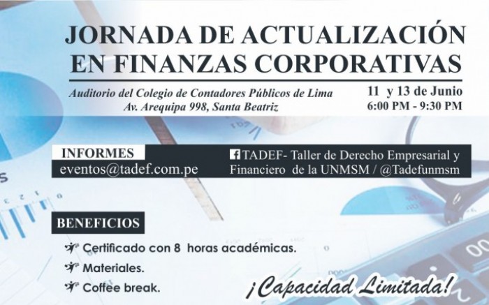 JORNADA DE ACTUALIZACIÓN EN FINANZAS CORPORATIVAS / / Joinnus