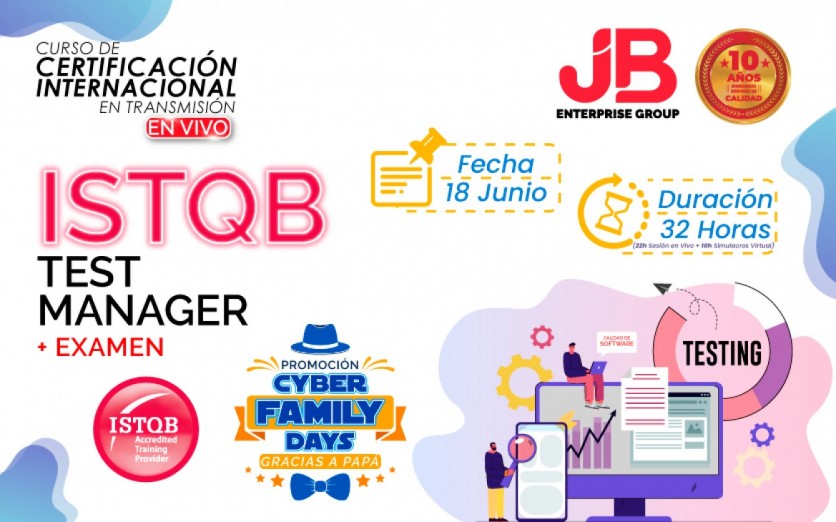 CURSO DE TRANSMISIÓN EN VIVO: ISTQB TEST MANAGER