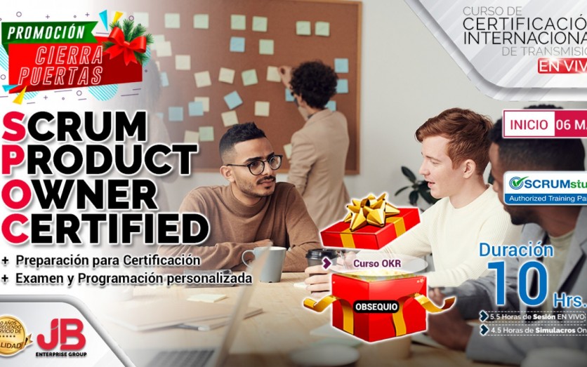 CURSO DE TRANSMISIÓN EN VIVO: CURSO SCRUM PRODUCT OWNER