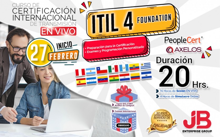 CURSO DE TRANSMISIÓN EN VIVO: ITIL4 FOUNDATION