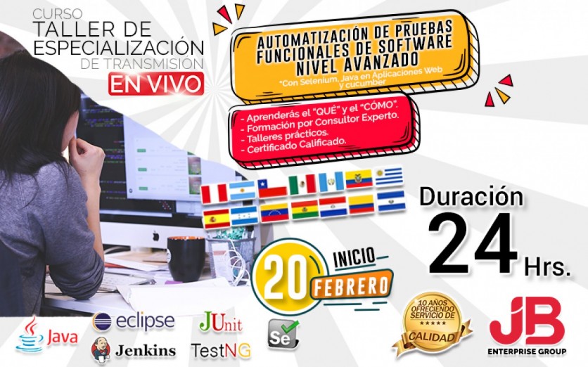CURSO DE TRANSMISIÓN EN VIVO: AUTOMATIZACIÓN DE PRUEBAS