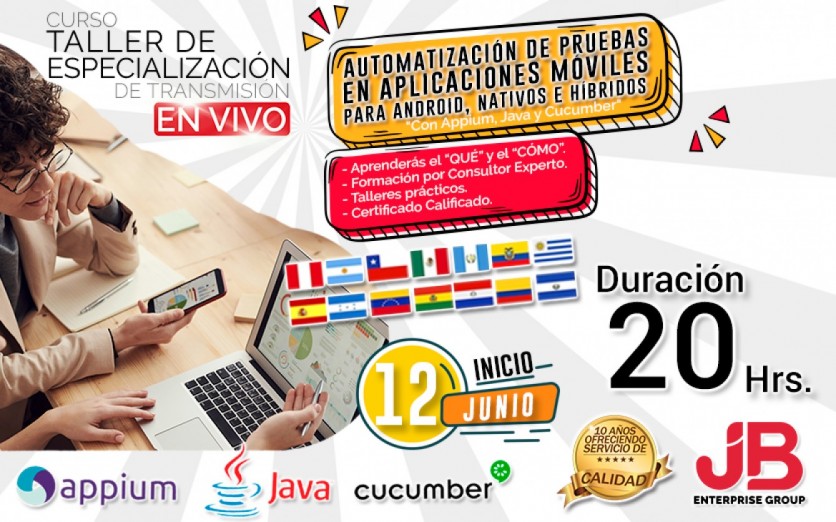 CURSO DE TRANSMISIÓN EN VIVO: Auto. de Aplicaciones Móviles