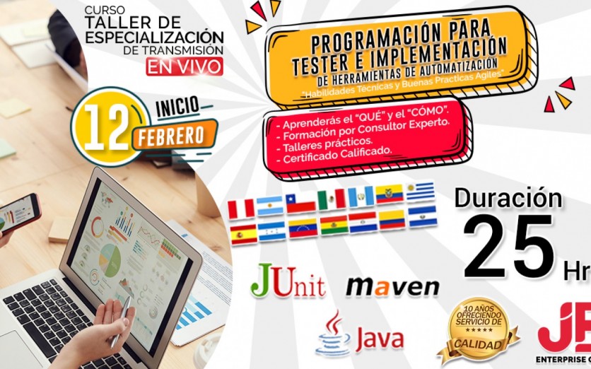 CURSO DE TRANSMISIÓN EN VIVO: Programación para Testers