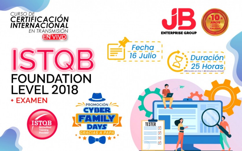 CURSO DE TRANSMISIÓN EN VIVO: ISTQB FOUNDATION LEVEL 2018