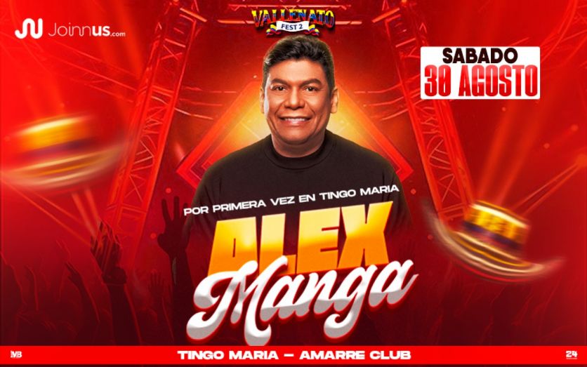 ALEX MANGA EN CONCIERTO – VALLENATO FEST 2 TINGO MARIA