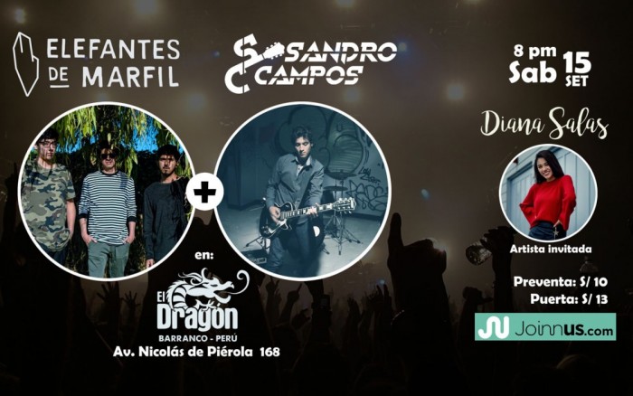 Elefantes de Marfil/ Sandro Campos/ Diana Salas en concierto / / Joinnus