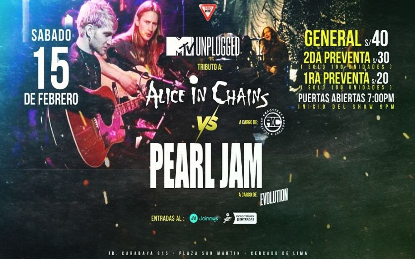 YIELD PRESENTA: MTV UNPLUGGED - ALICE IN CHAINS & PEARL JAM