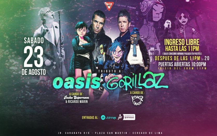 TRIBUTO A OASIS & GORILLAZ – AFTER CONCERT DE LOBEL