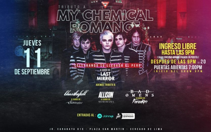 TRIBUTO A MY CHEMICAL ROMANCE – CELEBRANDO SU LLEGADA