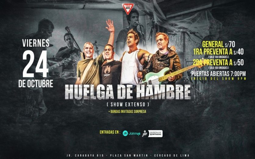 HUELGA DE HAMBRE - ÚNICO CONCIERTO