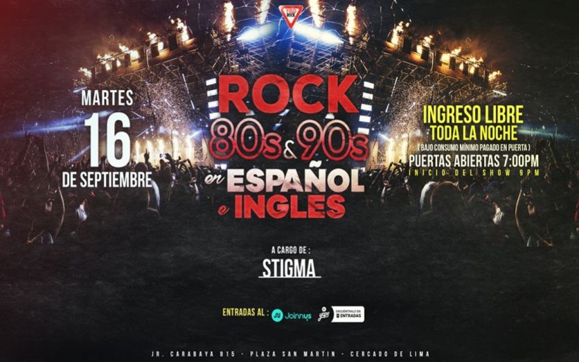 ¡ROCK DE LOS 80s & 90s EN ESPAÑOL E INGLÉS!