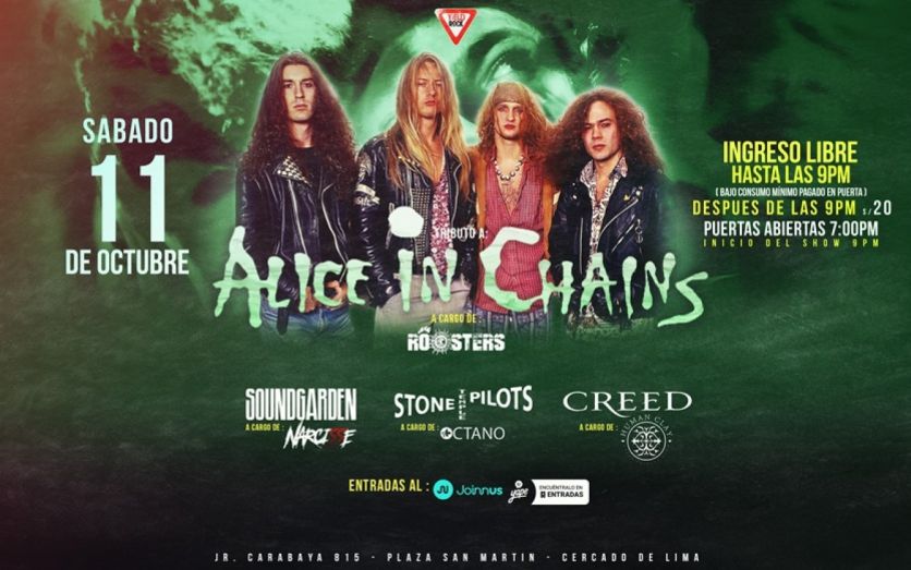 TRIBUTO A ALICE IN CHAINS – NOCHE GRUNGE