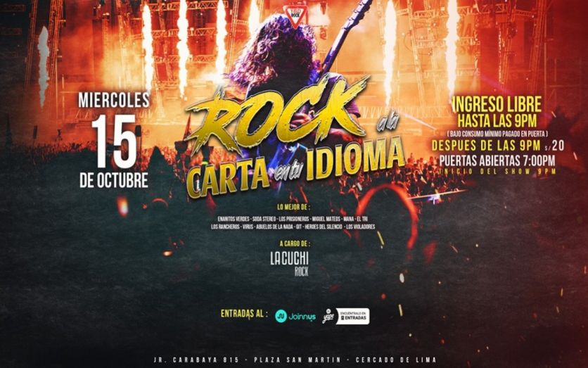 ROCK A LA CARTA EN TU IDIOMA