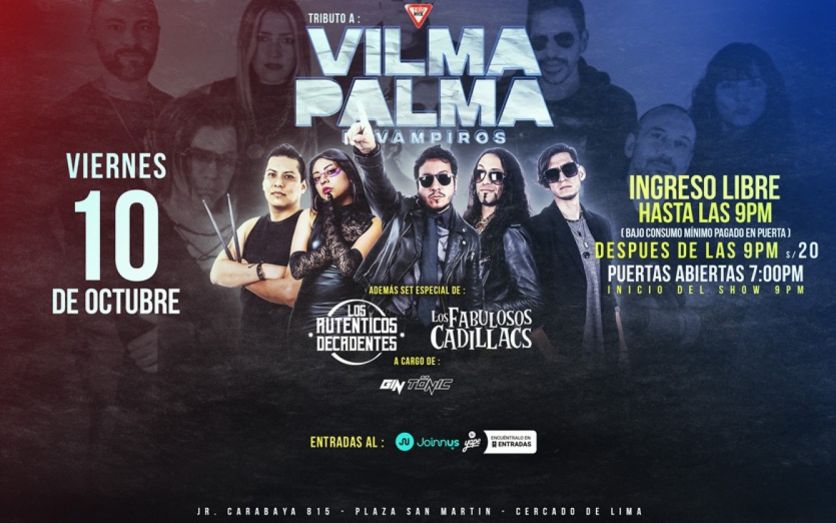 TRIBUTO A VILMA PALMA E VAMPIROS A CARGO DE GIN TONIC