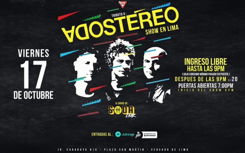 TRIBUTO A SODA STEREO – SHOW EN LIMA - ME VERÁS VOLVER