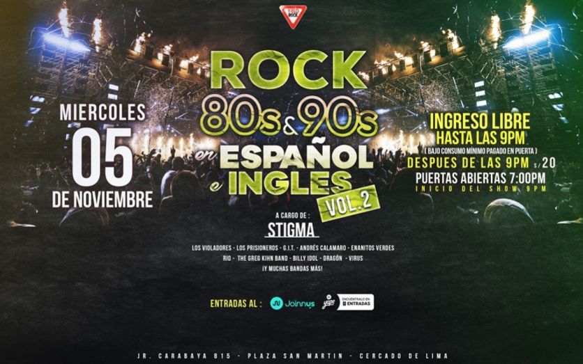 ¡ROCK DE LOS 80s & 90s EN ESPAÑOL E INGLÉS VOL 2!