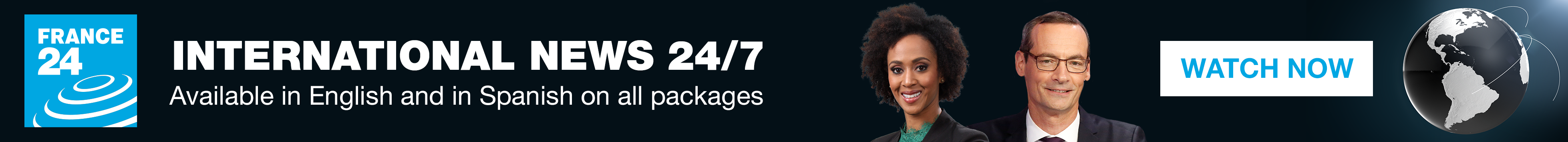 France 24 International news 24/7 Available in english and in spanish on all packages