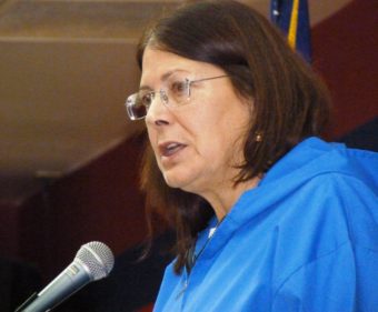 Alaska Federation of Natives President Julie Kitka addresses the Feb. 22, 2012, Native Issues Forum in Juneau.