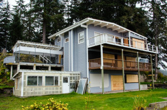 The house on Otter Run sits in a cul de sac over looking Auke Bay.