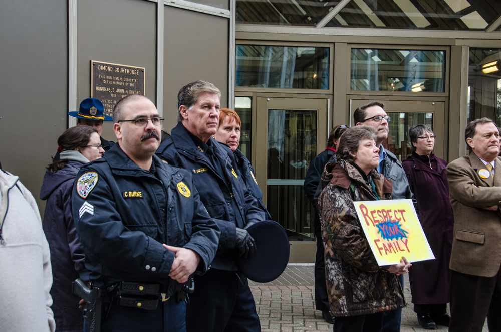 Members of the Juneau Police Department and Juneau detachment of the