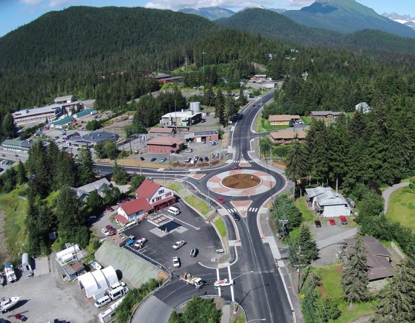 Auke Bay/Dehart's roundabout