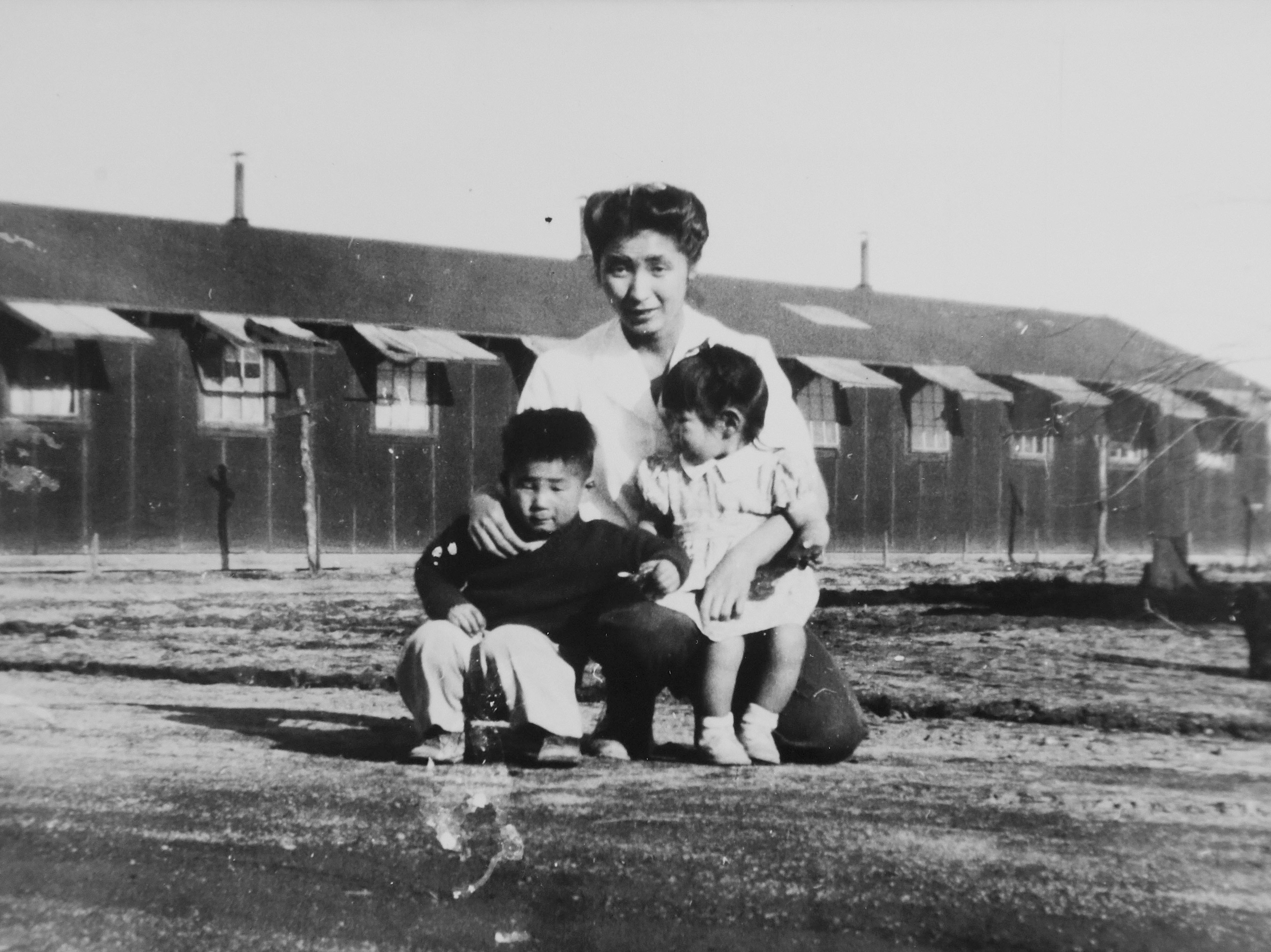 This 1945 photo provided by the family shows Shizuko Ina, with her son