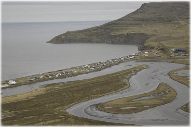 The Department of Transportation graded Tununak's runway several days ago. (Photo courtesy Andrea Pokrzywinski)