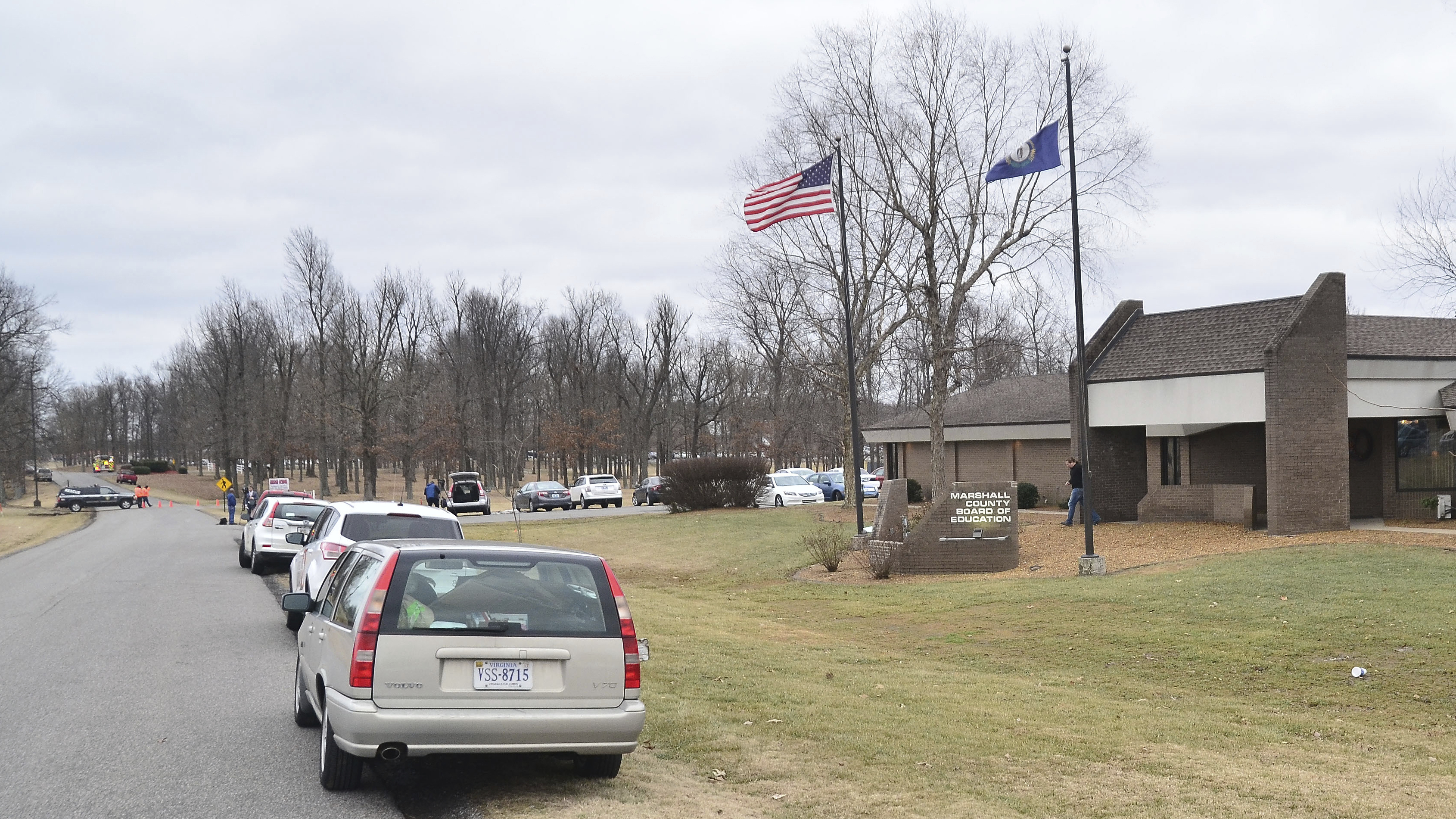 Marshall County High School in Benton, Ky., seen Tuesday after a student allegedly opened fire