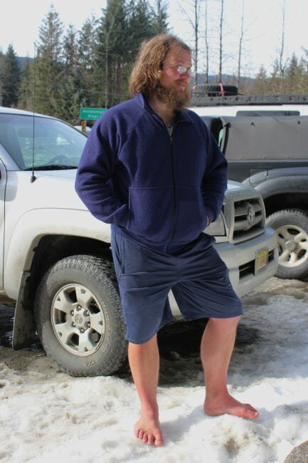 Ezra Strong poses after a hike on Dredge Lake Trail. (Photo by Adelyn Baxter/KTOO)