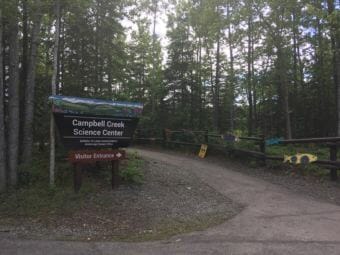 Someone stole a 10,000-year-old mammoth bone from the Campbell Creek Science Center in March. They’re now offering a $500 reward for information. (Photo by Erin McKinstry/Alaska Public Media)