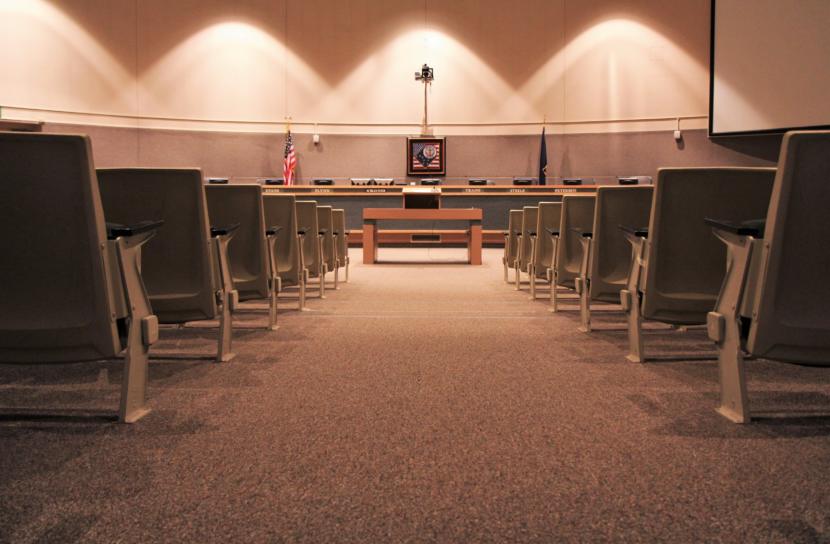The Anchorage Assembly chambers at the Z. J. Loussac Public Library in Anchorage.