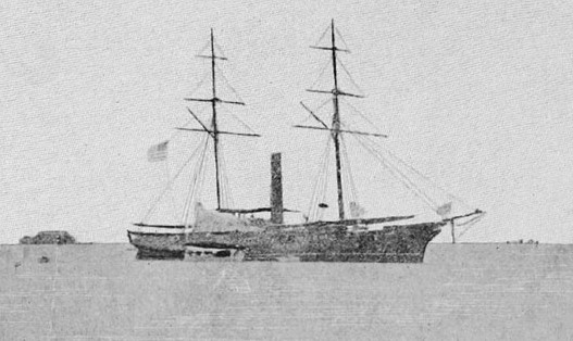 The U.S.S. Saginaw was built in 1859 at the U.S. Navy’s shipyard at Mare Island in California. A decade later, it shelled at least three Tlingit villages in Southeast Alaska. (Photo from George H. Read’s 1912 book “The Last Cruise of The Saginaw”/Public domain)