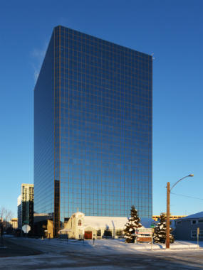 The Robert B. Atwood Building in downtown Anchorage, Alaska. (Creative commons photo courtesy / Paxson Woelber https://upload.wikimedia.org/wikipedia/commons/1/13/Robert_B._Atwood_Building._Anchorage%2C_Alaska.jpg)