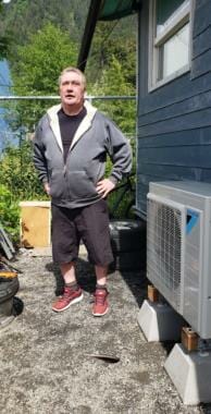 Ray Lindoff explains how he got an air-source heat pump installed at his home in downtown Juneau on June 5, 2020.