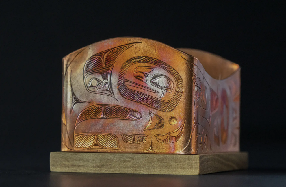 Best of Show winner: Ch’áak’ Aanyádi (The High Caste Eagle) by Jerrod Galanin. (Photo by Caitlin Fondell courtesy of Sealaska Heritage Institute)