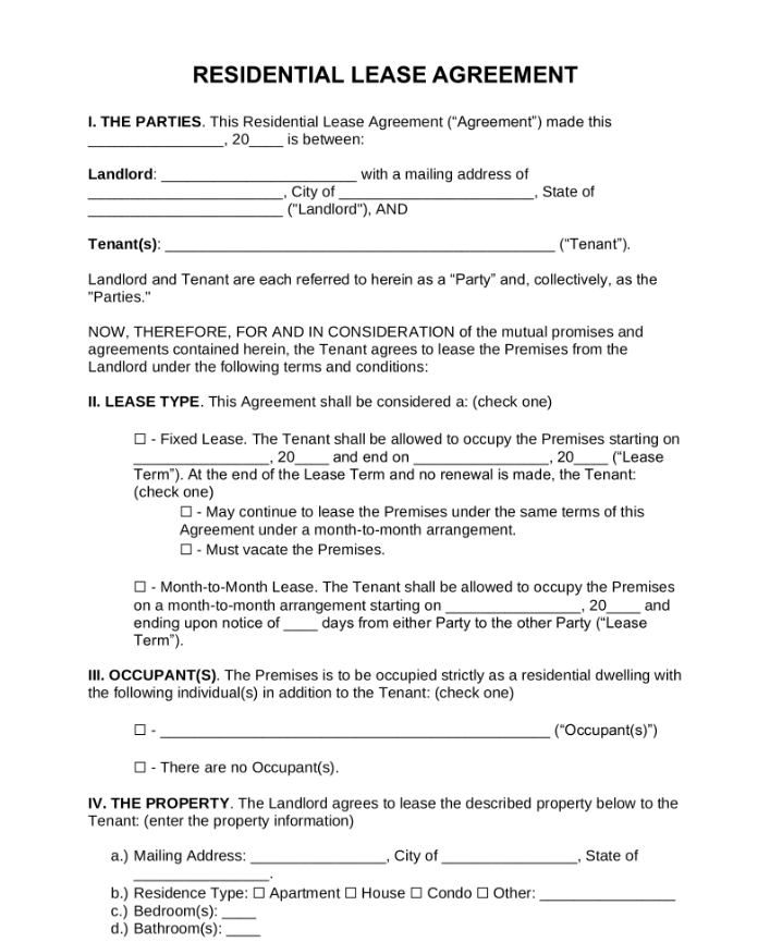 Rental Agreements